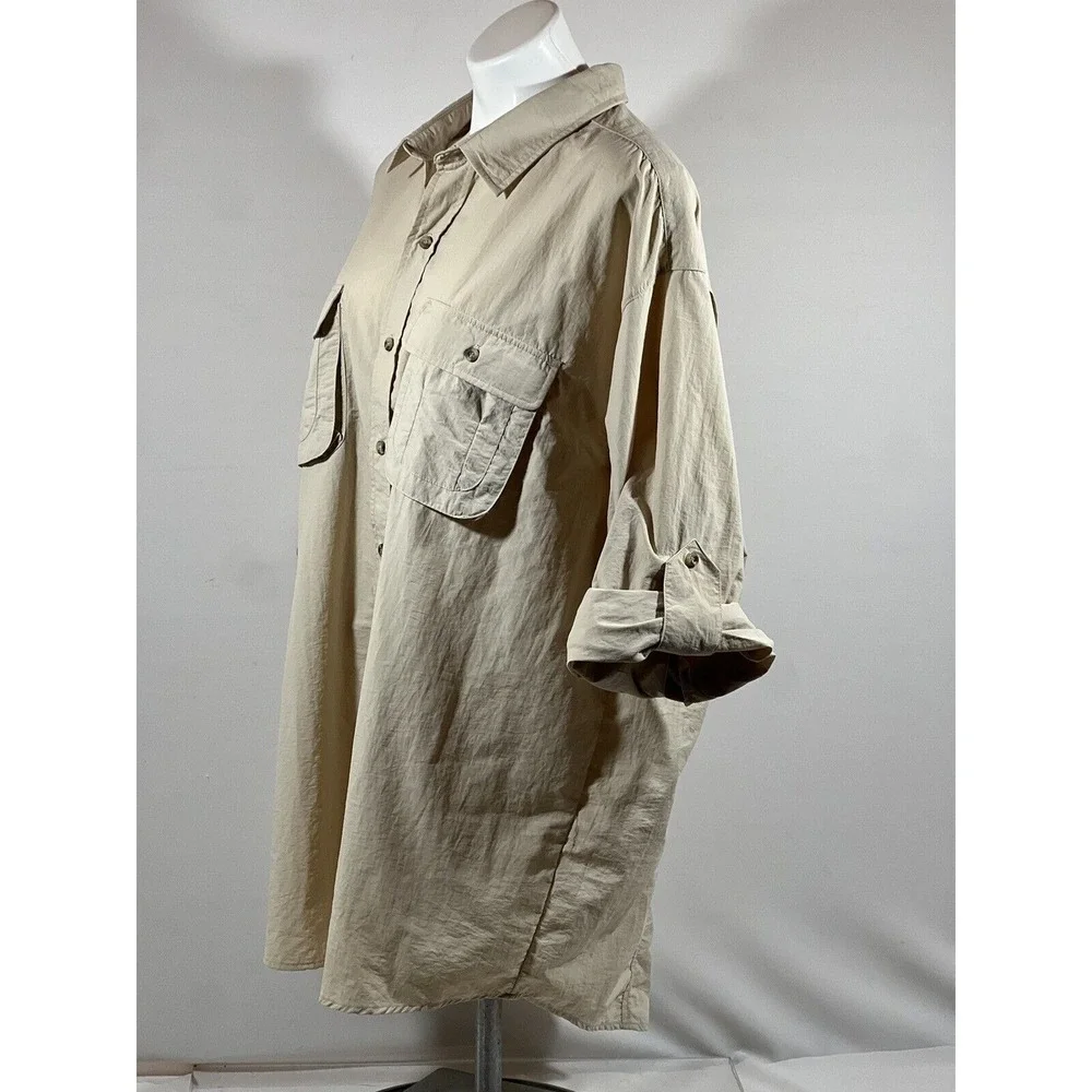 Sportif‎ Mens XXL Fishing Shirt Khaki Vented SPF Outdoor Utility